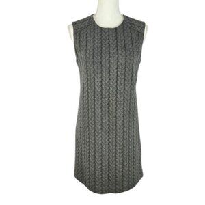 Women’s Quilted Sleeveless Shift Dress Textured Chevron Size M